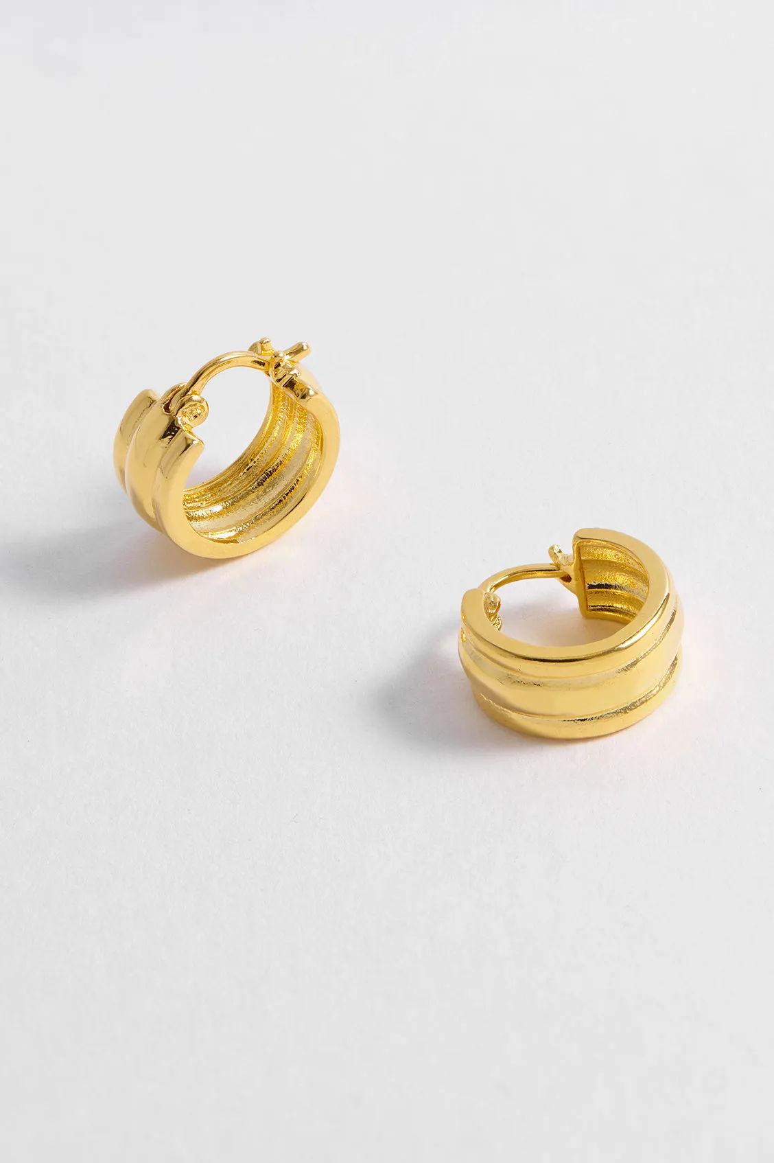 Chunky Gold Textured Hoops sold by Estella Bartlett