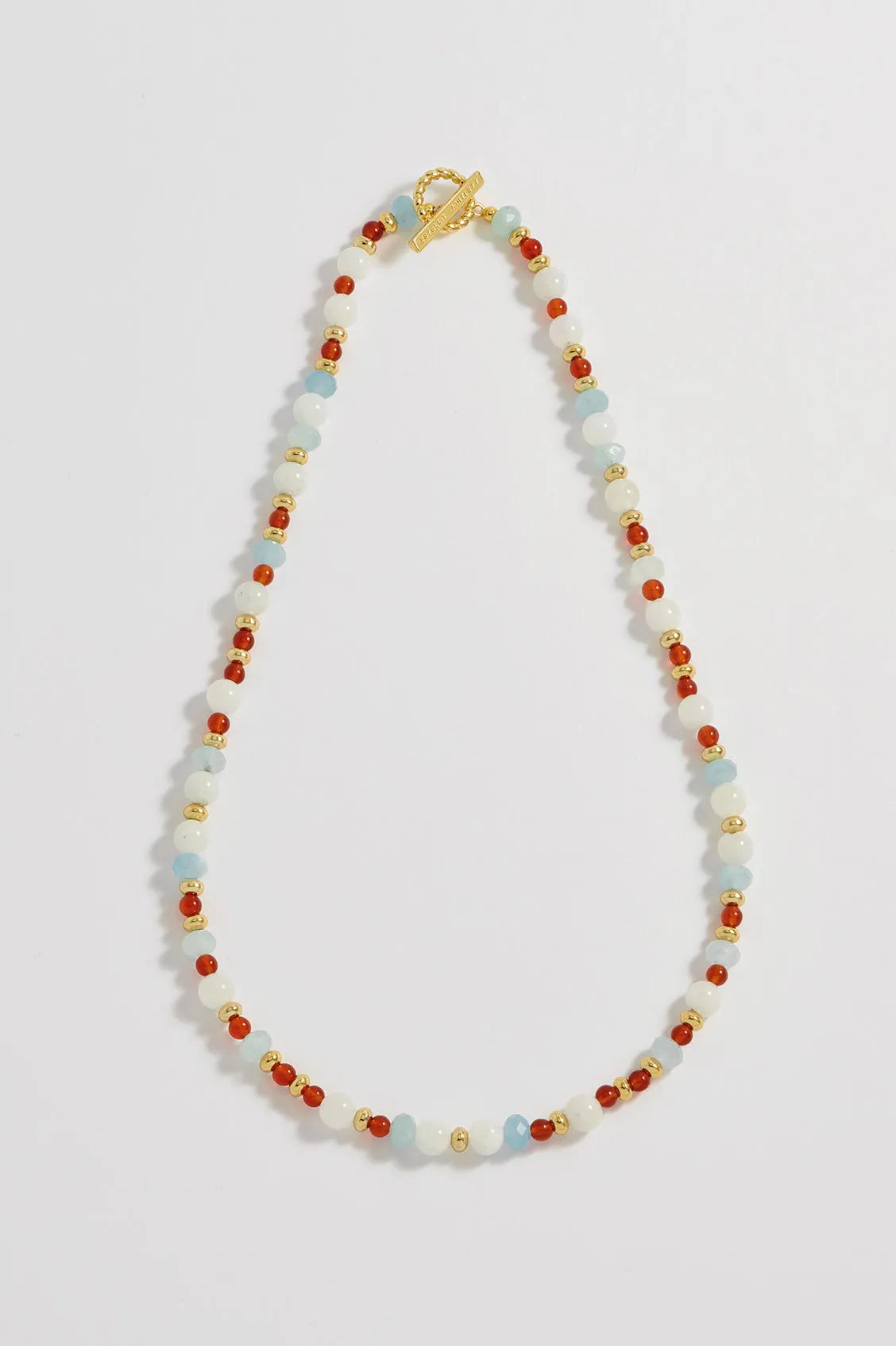 Gemstone T-Bar Necklace sold by Estella Bartlett product image thumbnail 4