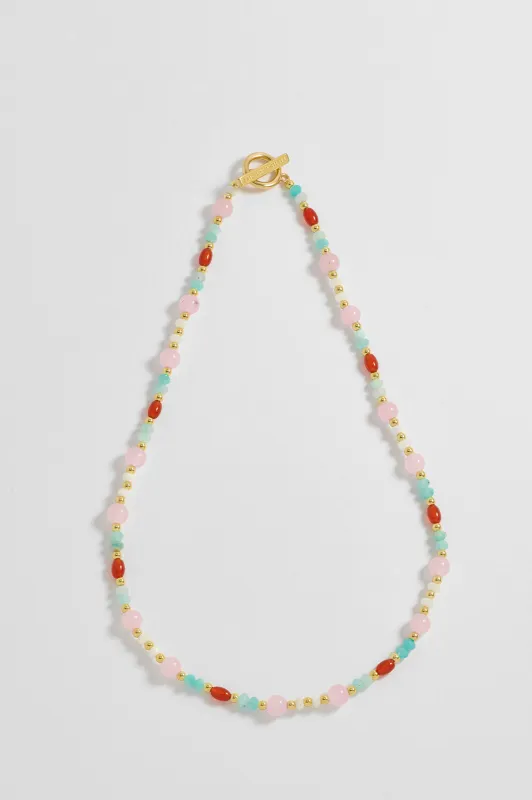 Gemstone T-Bar Necklace sold by Estella Bartlett