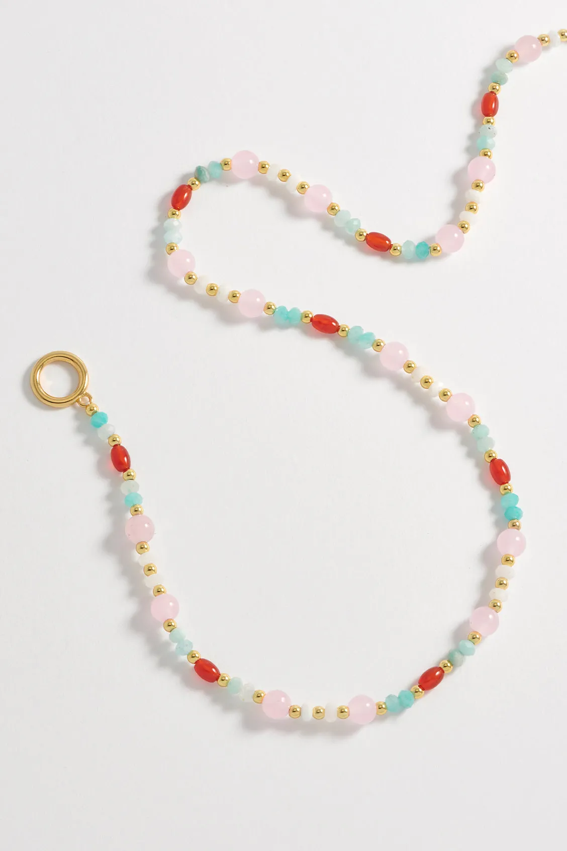 Gemstone T-Bar Necklace sold by Estella Bartlett product image thumbnail 4