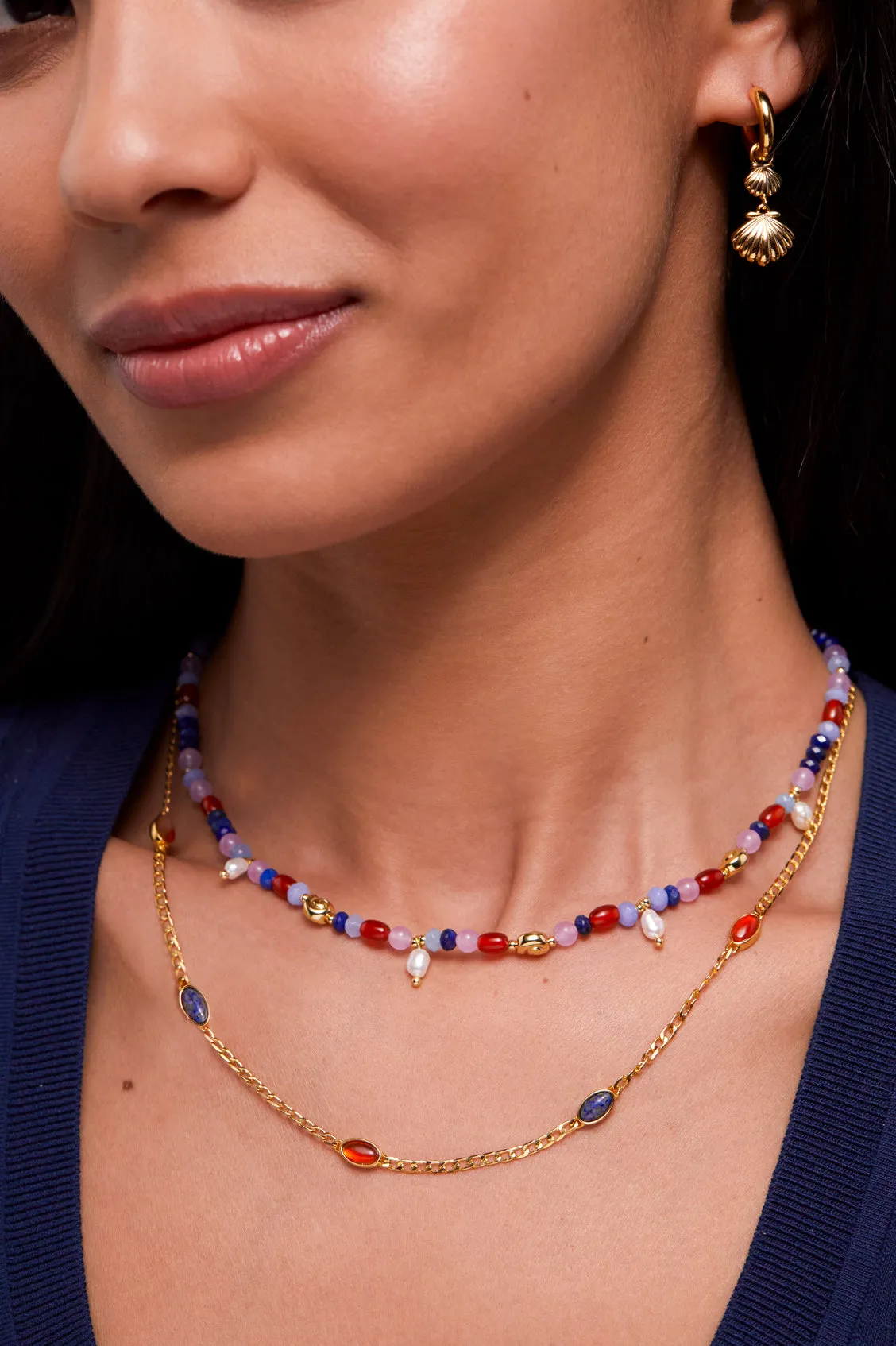 Gemstone Chain Necklace sold by Estella Bartlett product image thumbnail 2