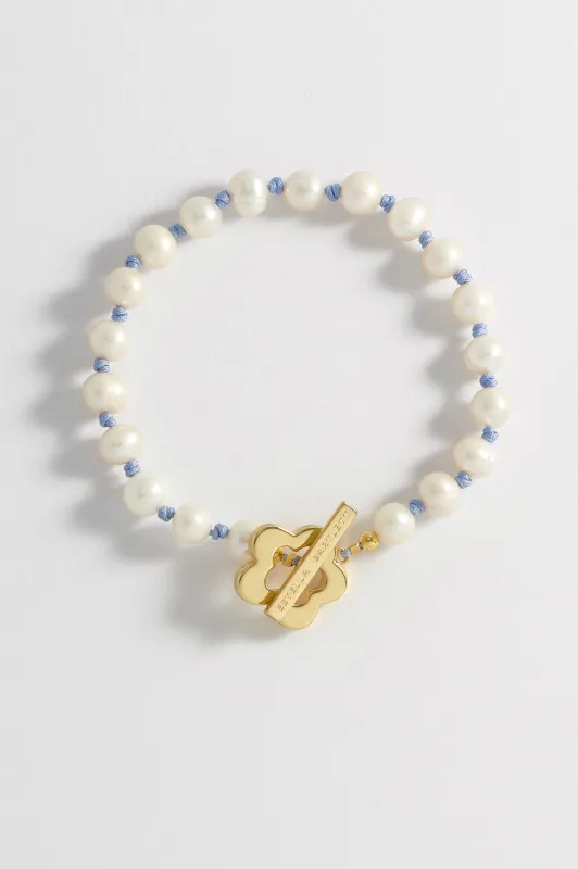 Pearl Flower T-Bar Bracelet sold by Estella Bartlett