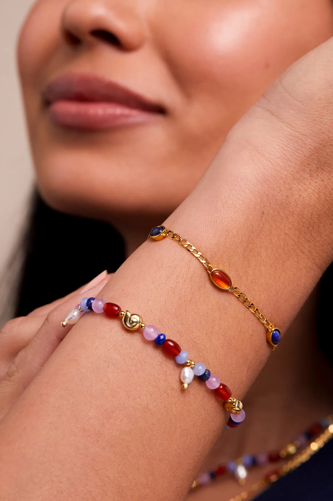 Pearl Gemstone Shell Bracelet sold by Estella Bartlett product image thumbnail 2