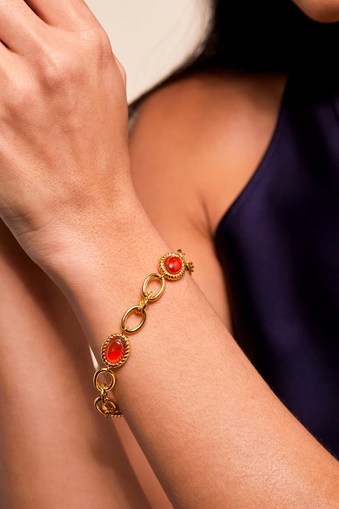 Chunky Gemstone Chain Bracelet sold by Estella Bartlett product image thumbnail 2