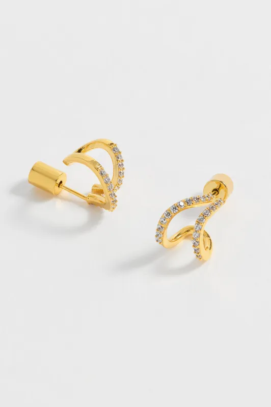 CZ Wave Earrings sold by Estella Bartlett