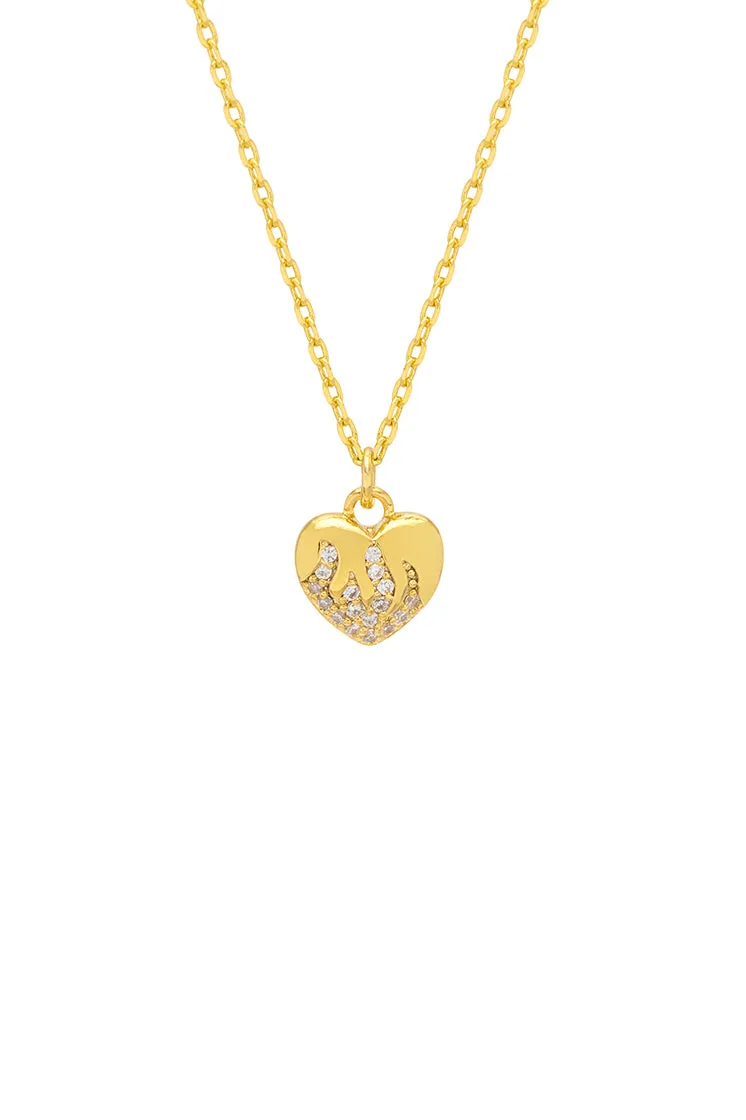 CZ Flame Heart Pendant sold by Estella Bartlett product image thumbnail 3