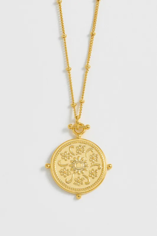 Floral Coin Necklace sold by Estella Bartlett