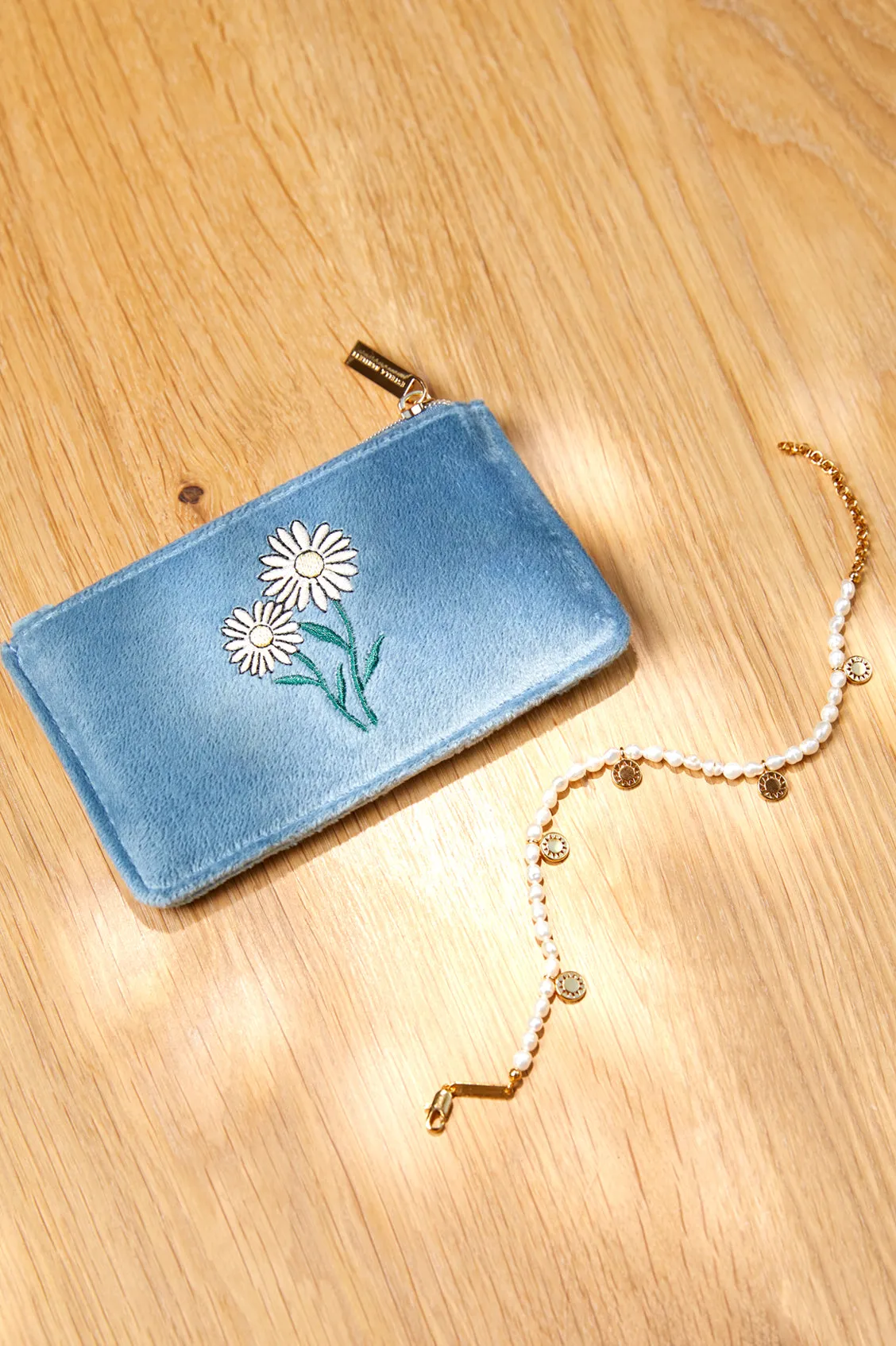 Embroidered Daisy Card Purse sold by Estella Bartlett product image thumbnail 4