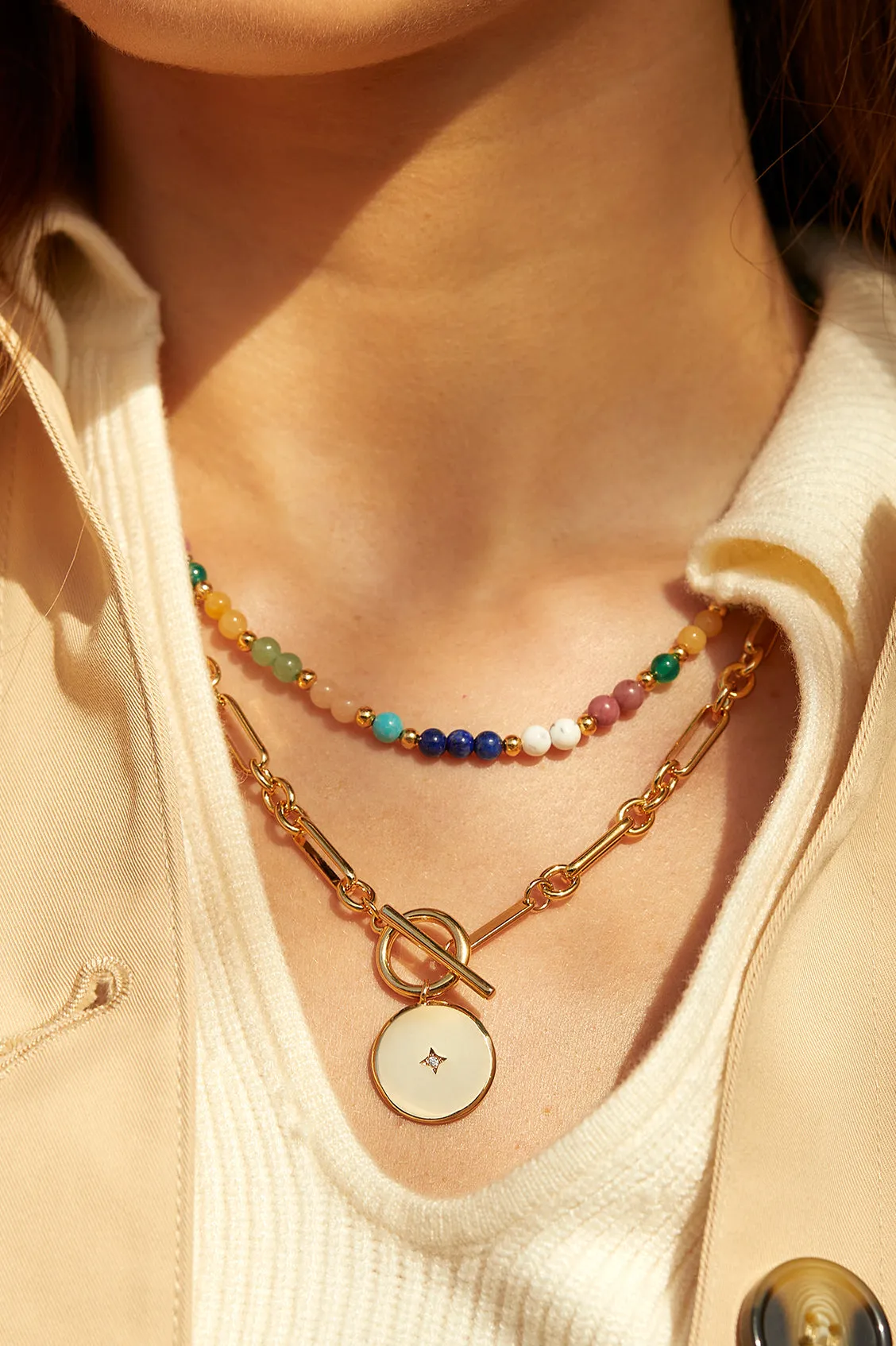 Gemstone Beaded Necklace sold by Estella Bartlett product image thumbnail 2