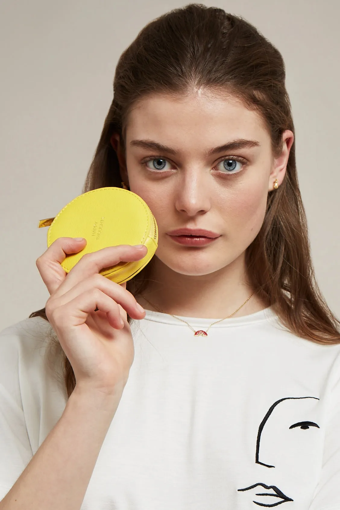 Happy Thoughts Circle Coin Purse sold by Estella Bartlett product image thumbnail 5