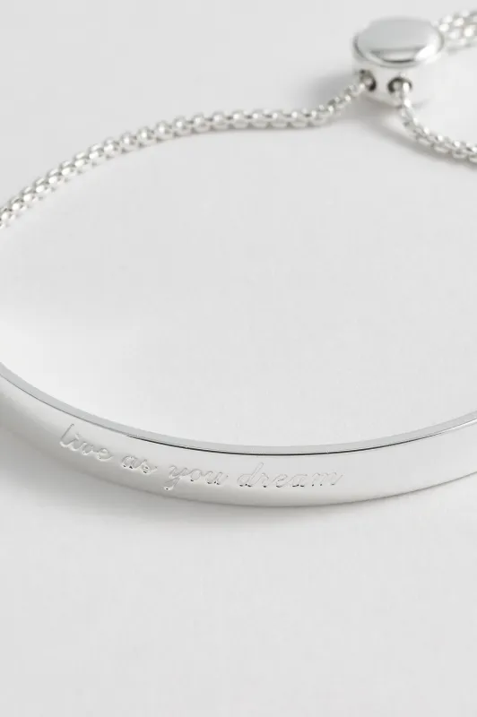 Live As You Dream Slider Bangle made by Estella Bartlett