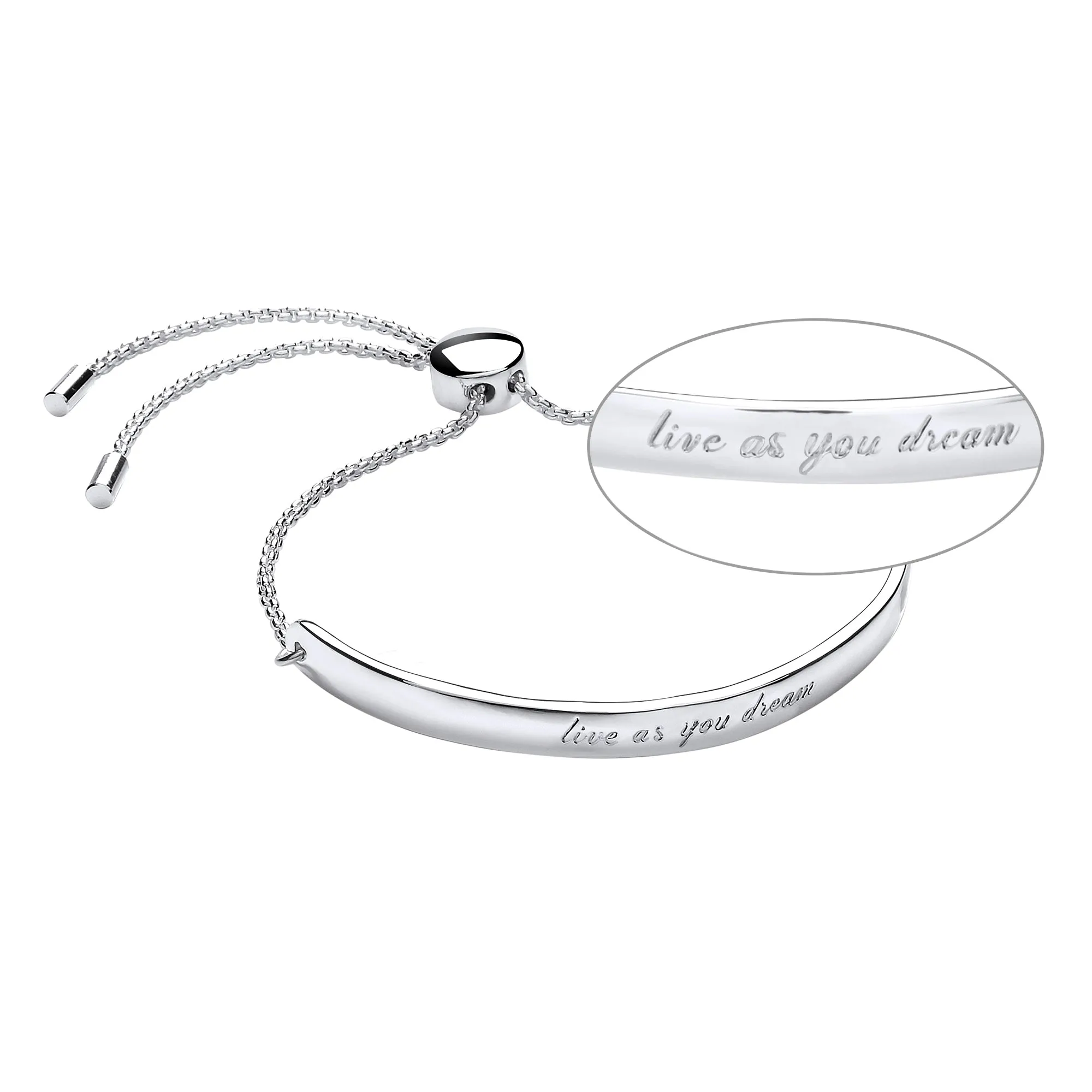 Live As You Dream Slider Bangle sold by Estella Bartlett product image thumbnail 3