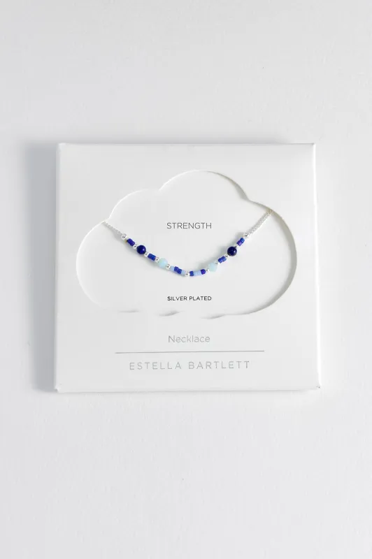 Mini Blue Beaded Chain Necklace sold by Estella Bartlett