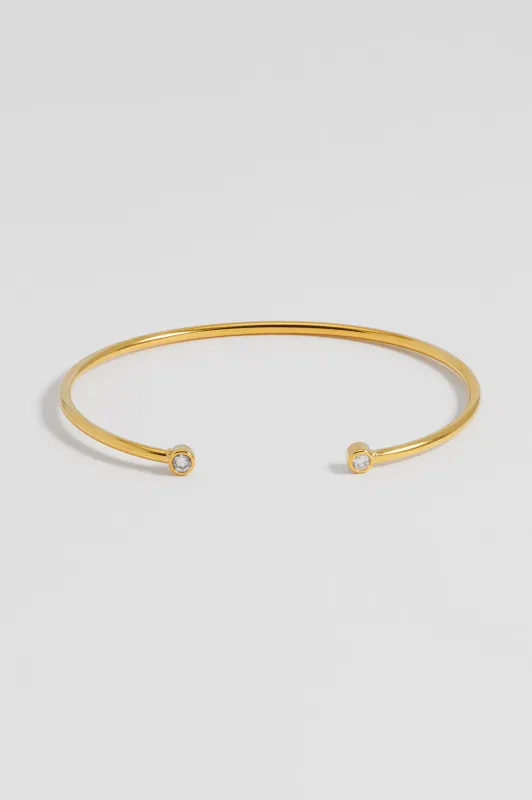 CZ Open Cuff Bangle sold by Estella Bartlett
