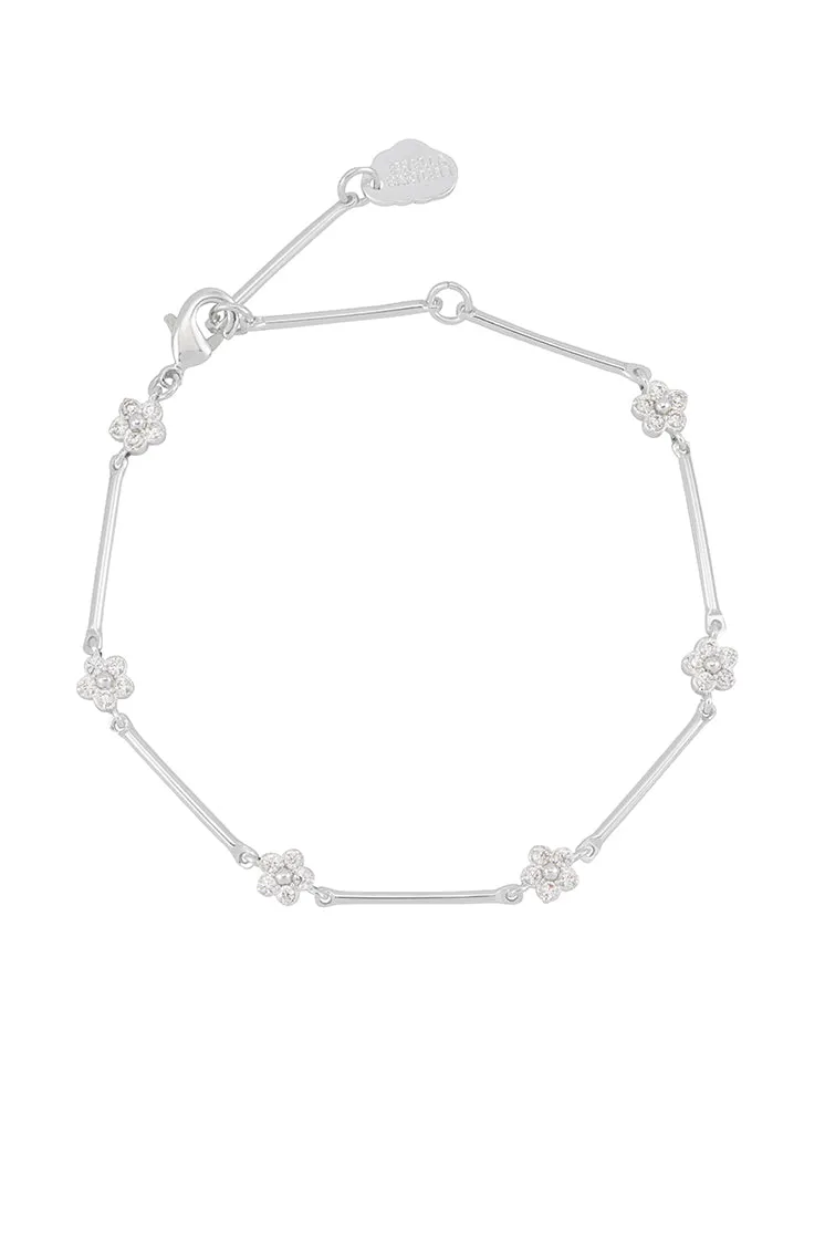 CZ Flower Link Bracelet sold by Estella Bartlett product image thumbnail 3