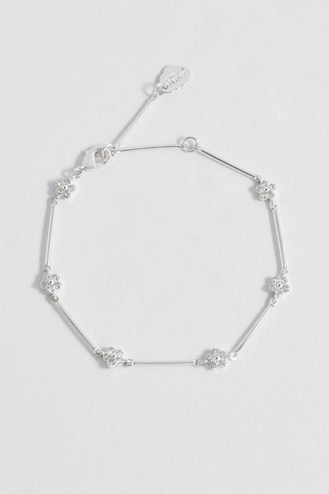 CZ Flower Link Bracelet sold by Estella Bartlett product image thumbnail 4