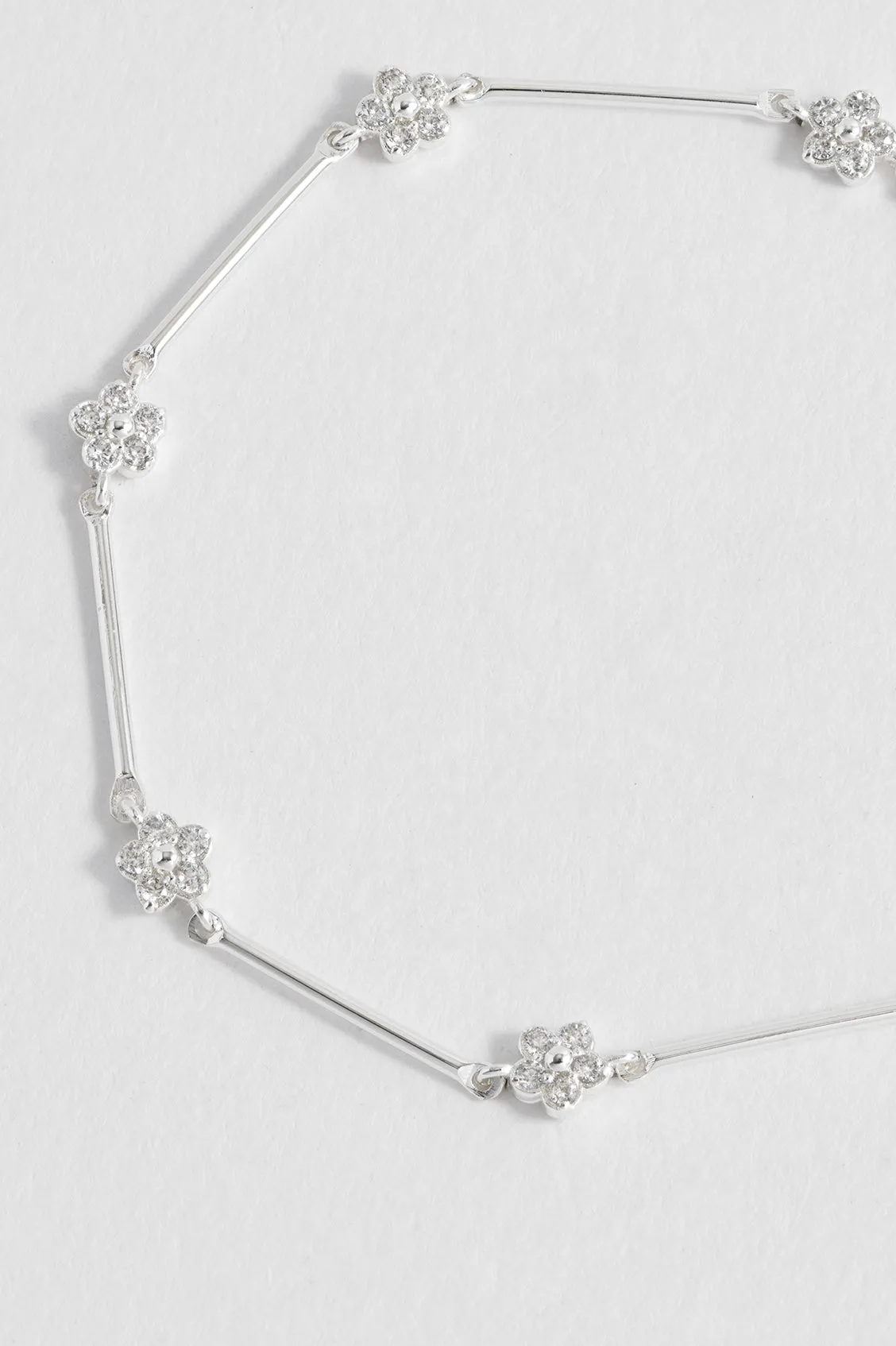 CZ Flower Link Bracelet sold by Estella Bartlett product image thumbnail 5