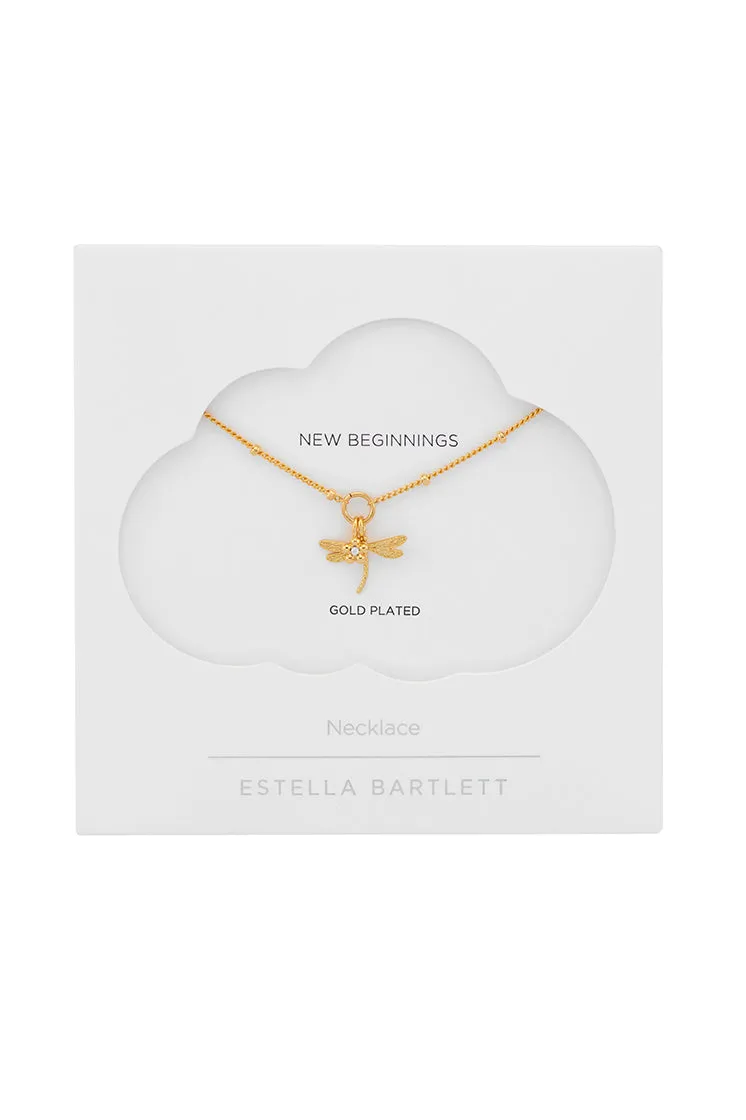 Flower and Dragonfly Necklace sold by Estella Bartlett product image thumbnail 3