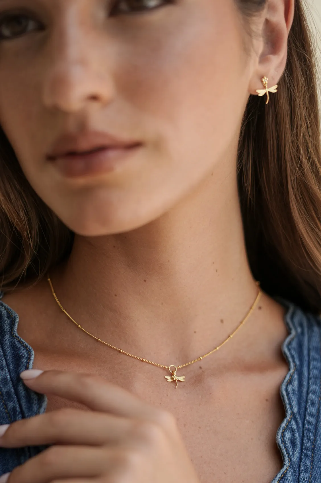 Flower and Dragonfly Necklace sold by Estella Bartlett product image thumbnail 2