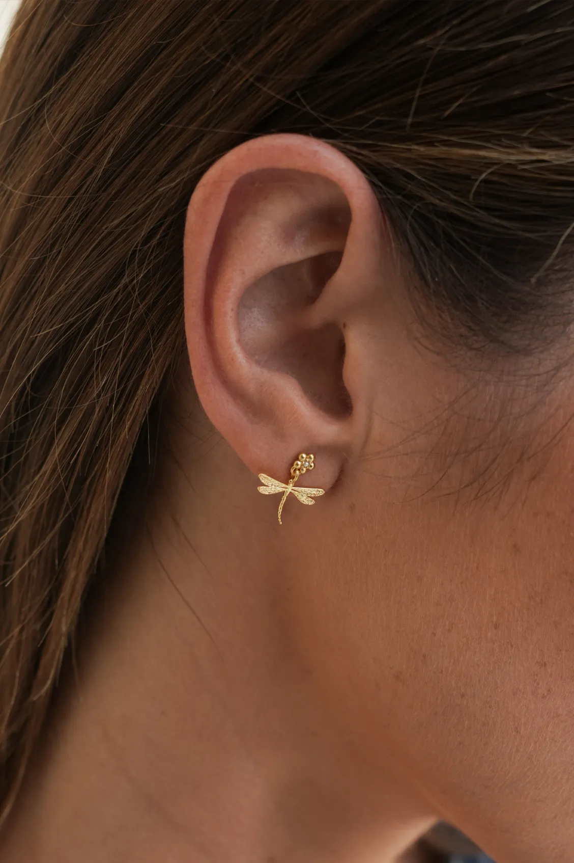 Flower and Dragonfly Drop Earrings sold by Estella Bartlett product image thumbnail 2