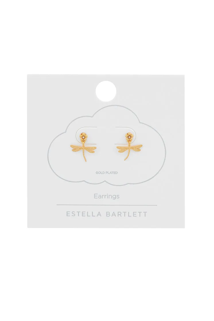 Flower and Dragonfly Drop Earrings sold by Estella Bartlett product image thumbnail 3