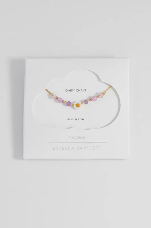 Rose Quartz Beaded Flower Necklace sold by Estella Bartlett