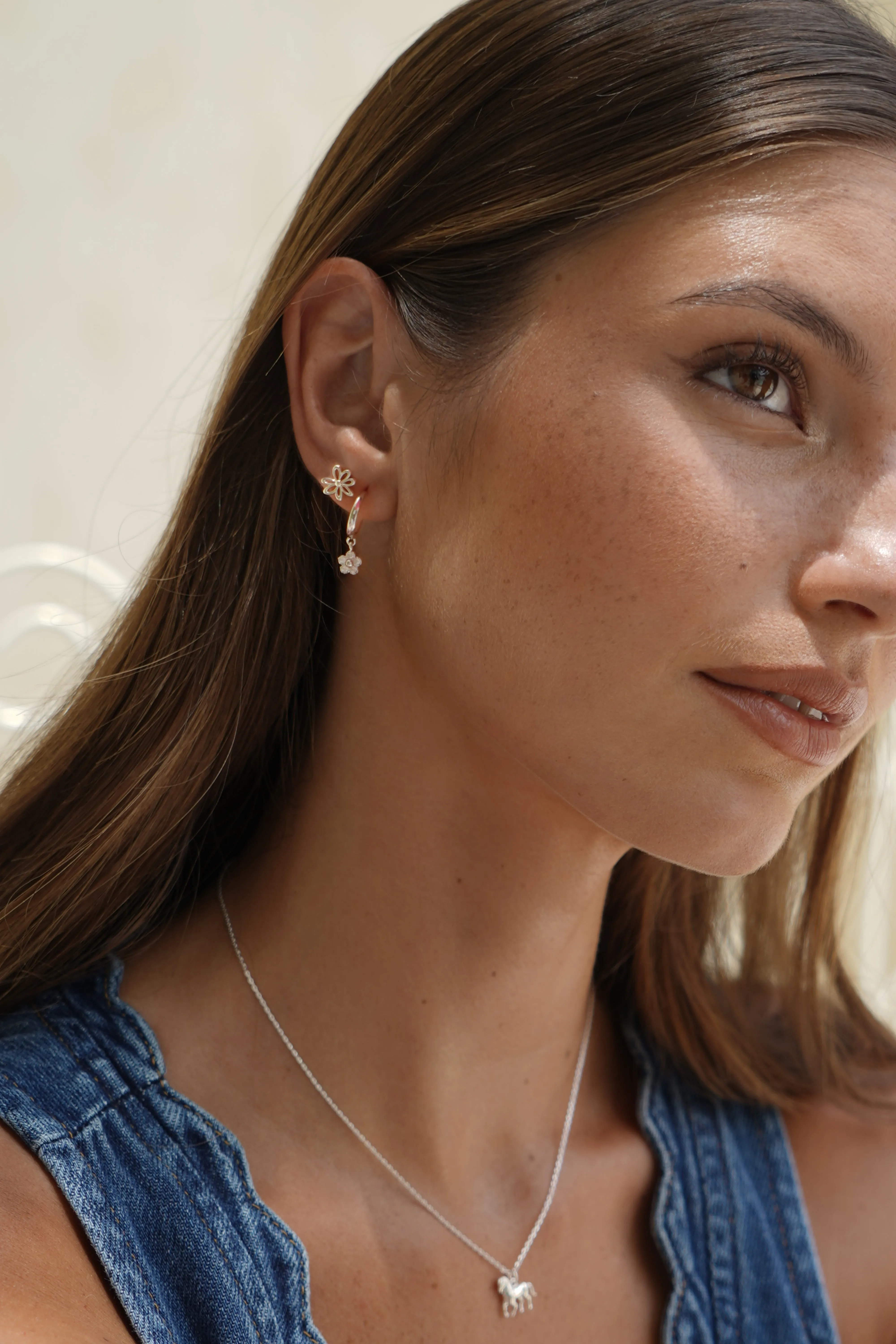 CZ Flower Hoops sold by Estella Bartlett product image thumbnail 2