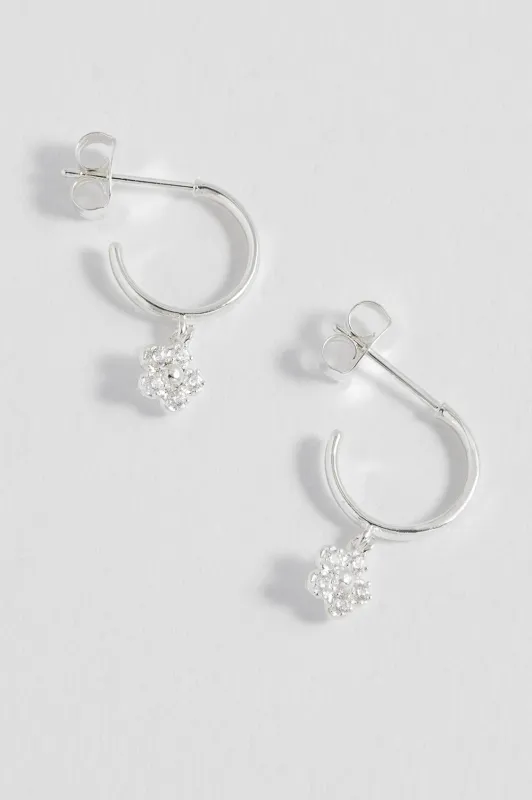 CZ Flower Hoops made by Estella Bartlett