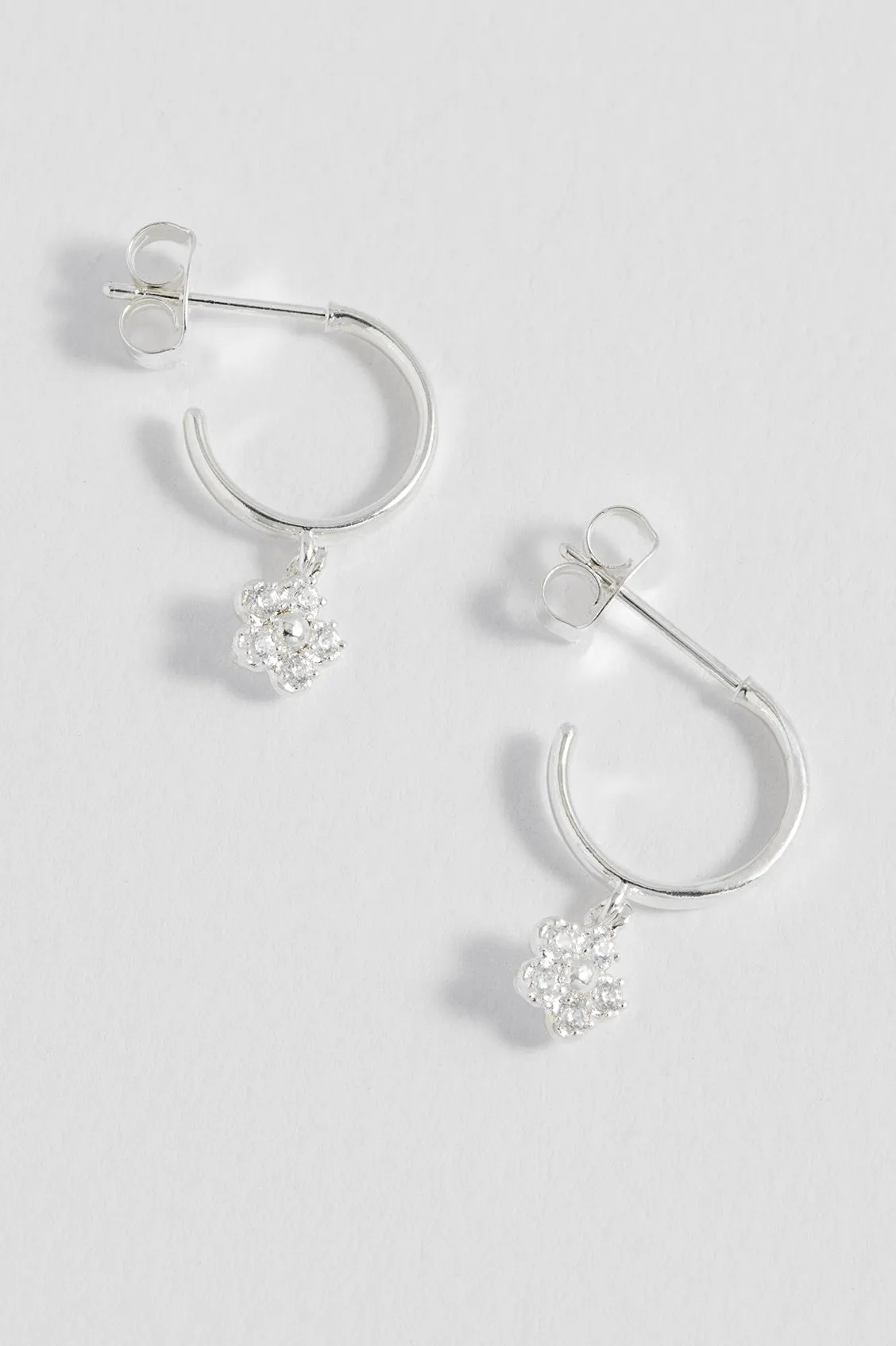 CZ Flower Hoops sold by Estella Bartlett