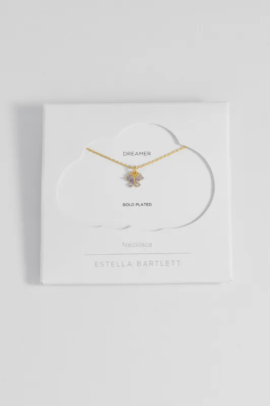 Lilac CZ Butterfly Necklace sold by Estella Bartlett