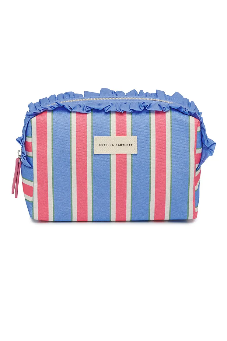 Blue Stripe Ruffle Wash Bag sold by Estella Bartlett product image thumbnail 3