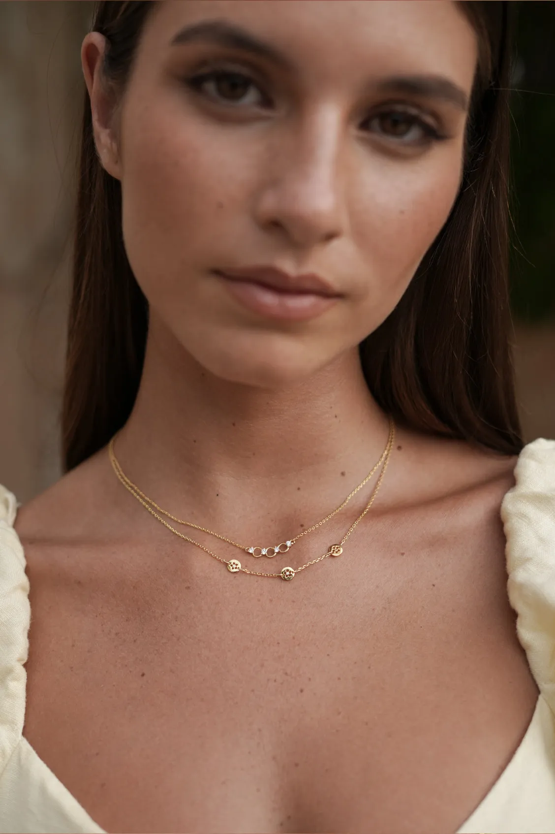 Triple Disc CZ Necklace sold by Estella Bartlett product image thumbnail 5