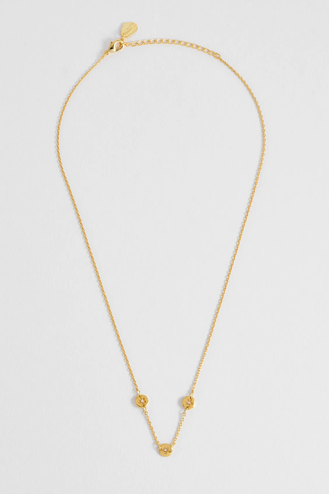 CZ Flower Coin Necklace sold by Estella Bartlett product image thumbnail 5