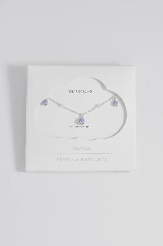 Bluebell Necklace with Pearl Beaded Chain sold by Estella Bartlett