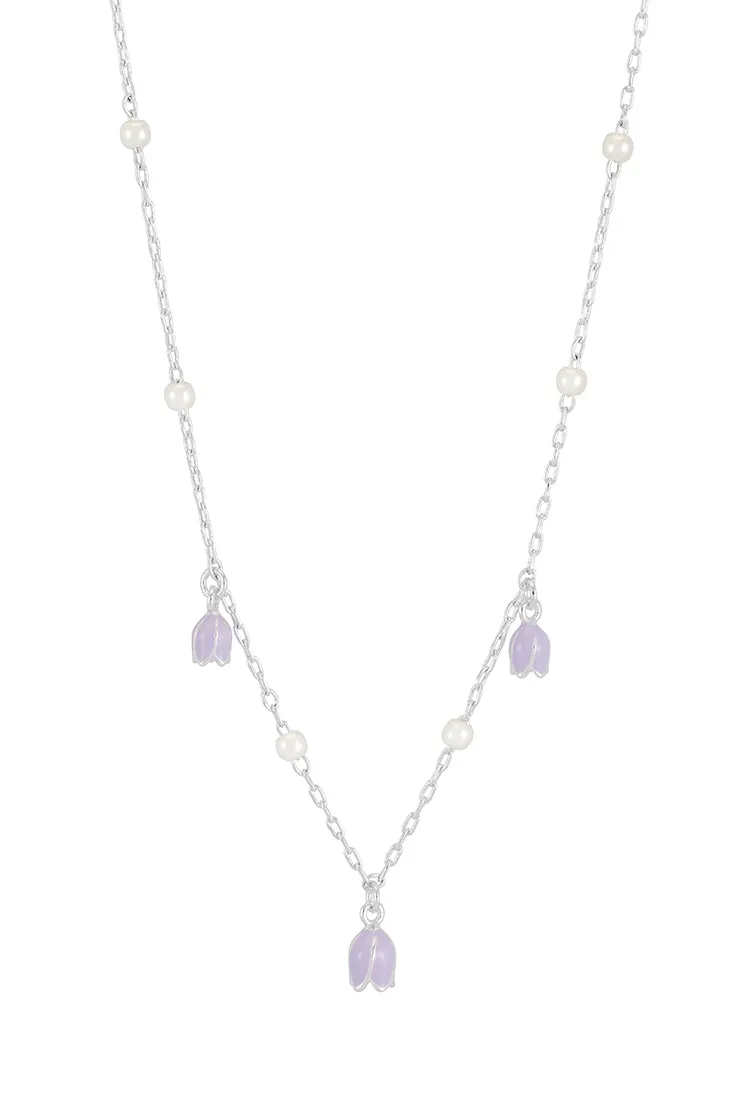 Bluebell Necklace with Pearl Beaded Chain sold by Estella Bartlett product image thumbnail 3