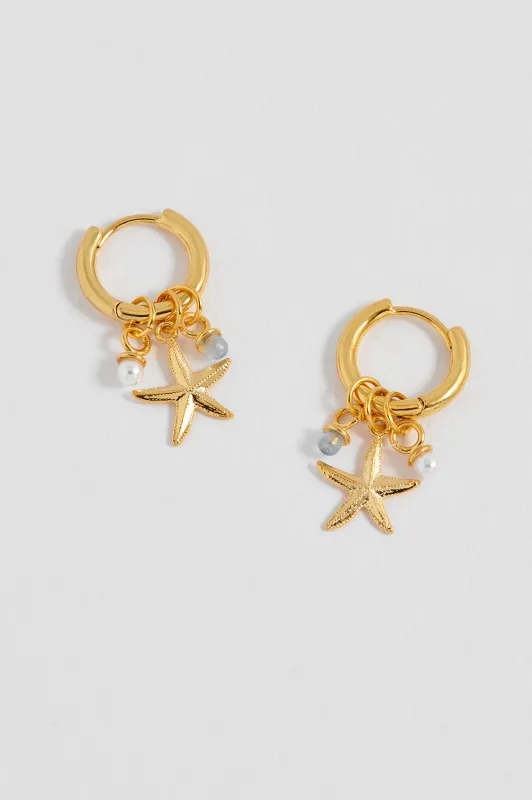 Starfish Charm Huggies made by Estella Bartlett