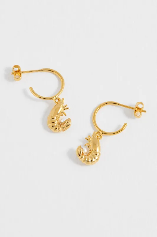 Shrimp Charm Hoops sold by Estella Bartlett