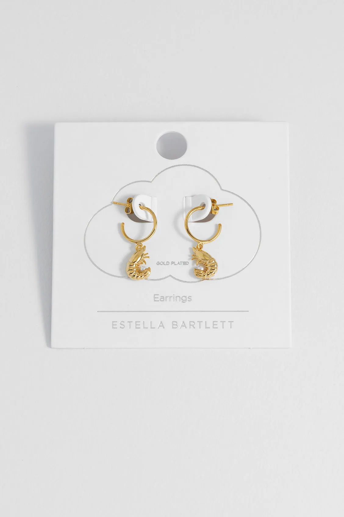 Shrimp Charm Hoops sold by Estella Bartlett product image thumbnail 5