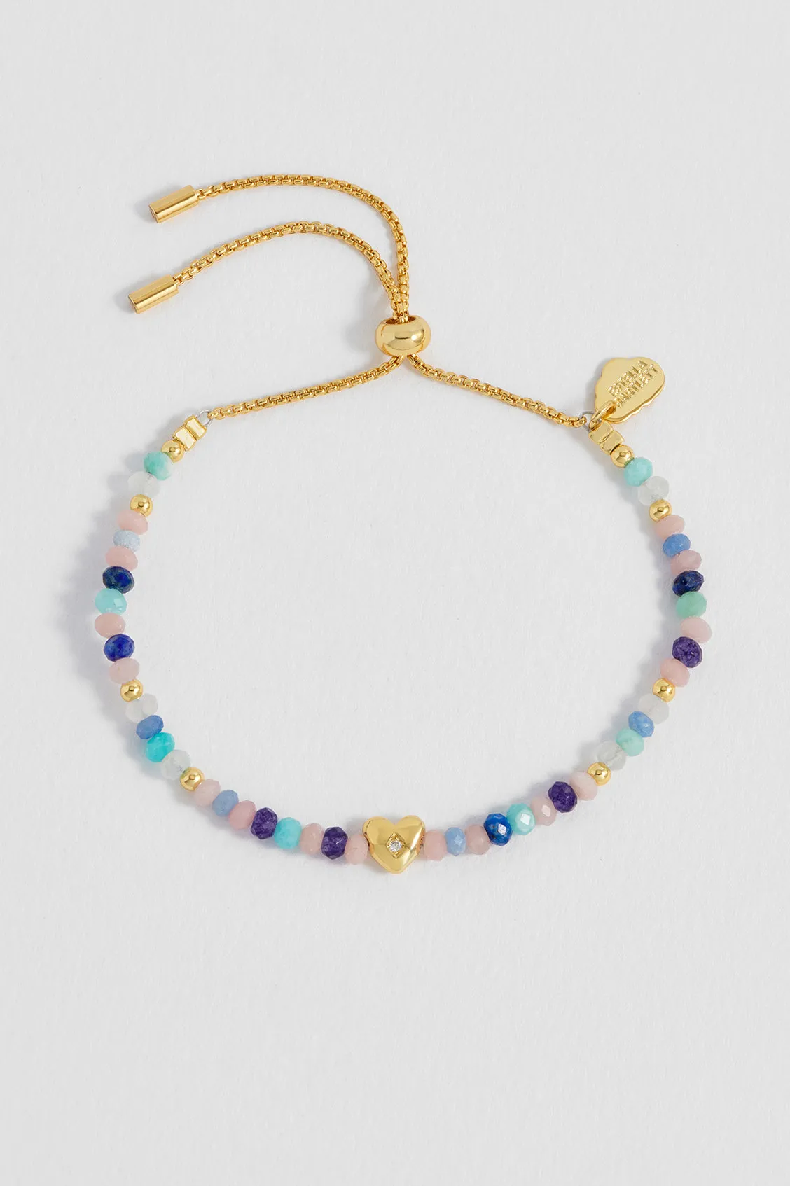 Pastel Gemstone CZ Heart Amelia Bracelet sold by Estella Bartlett product image thumbnail 5