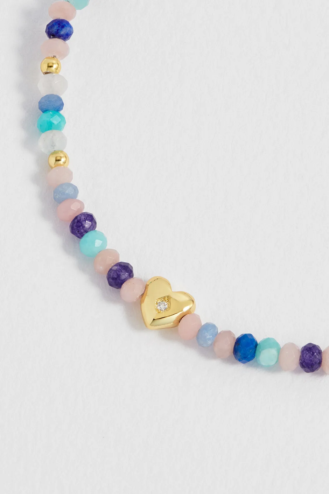 Pastel Gemstone CZ Heart Amelia Bracelet sold by Estella Bartlett product image thumbnail 4