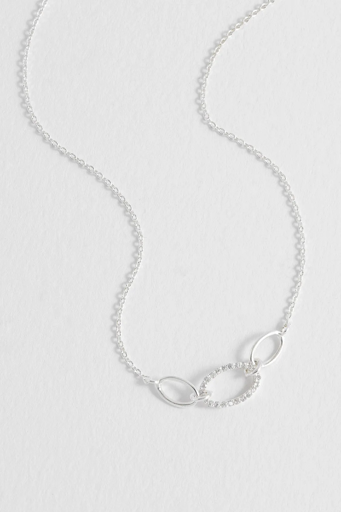 Oval Link CZ Chain Necklace sold by Estella Bartlett product image thumbnail 4