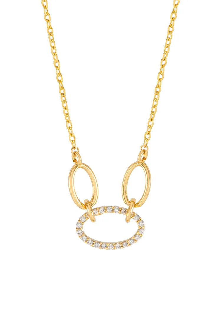 Oval Link CZ Chain Necklace sold by Estella Bartlett product image thumbnail 3