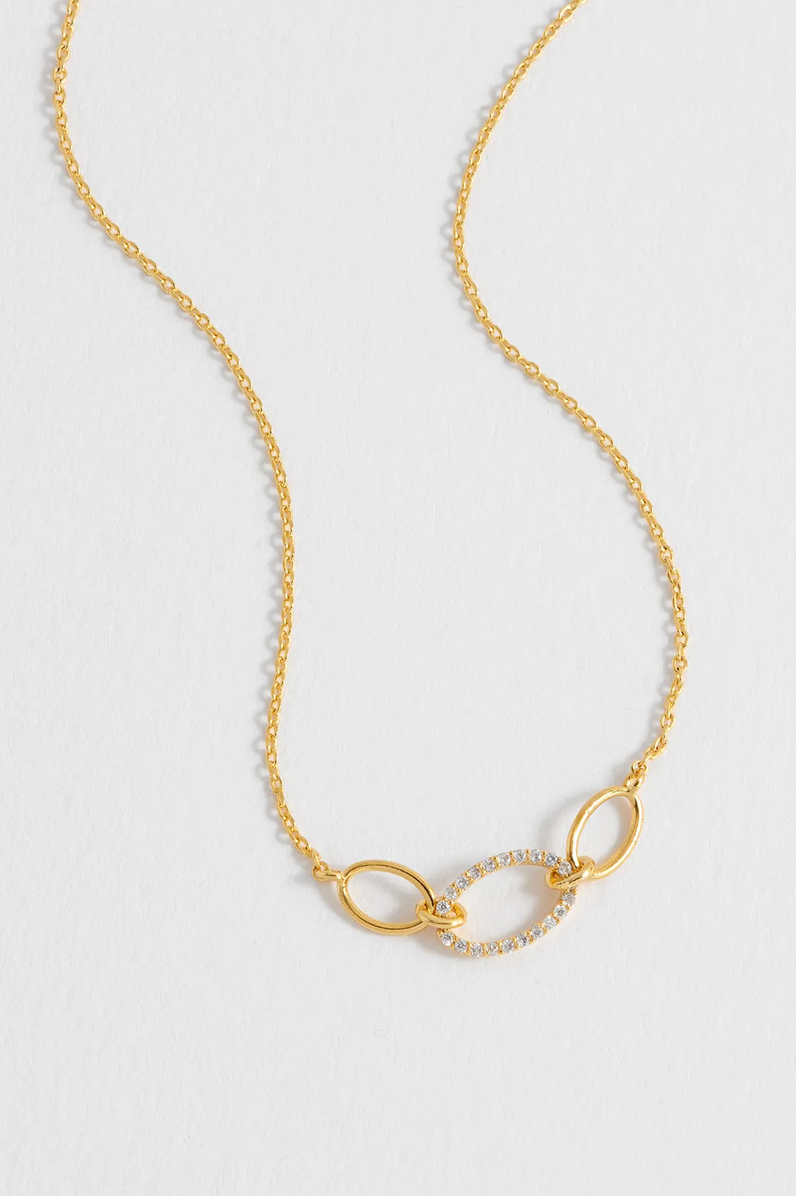 Oval Link CZ Chain Necklace sold by Estella Bartlett product image thumbnail 4