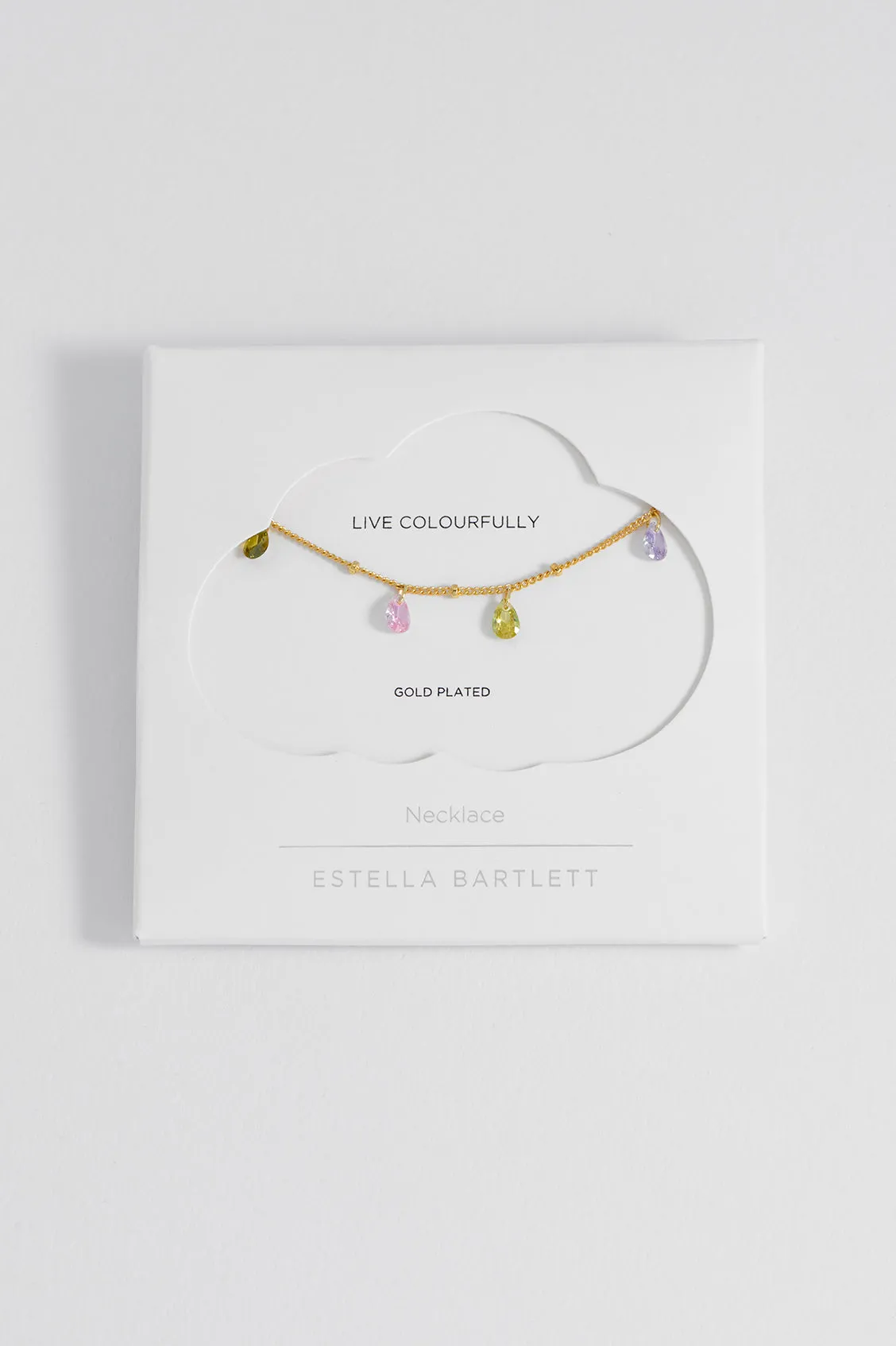 Multi CZ Pear Drop Necklace sold by Estella Bartlett