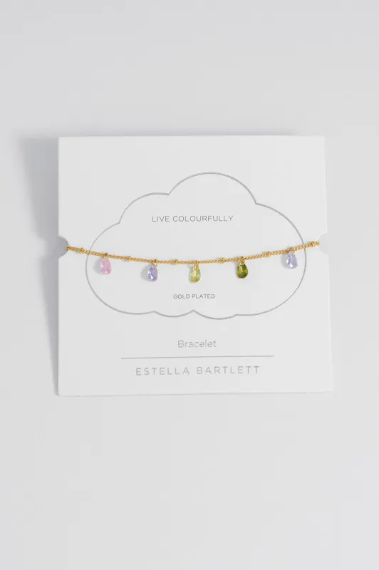 Multi CZ Pear Drop Bracelet sold by Estella Bartlett
