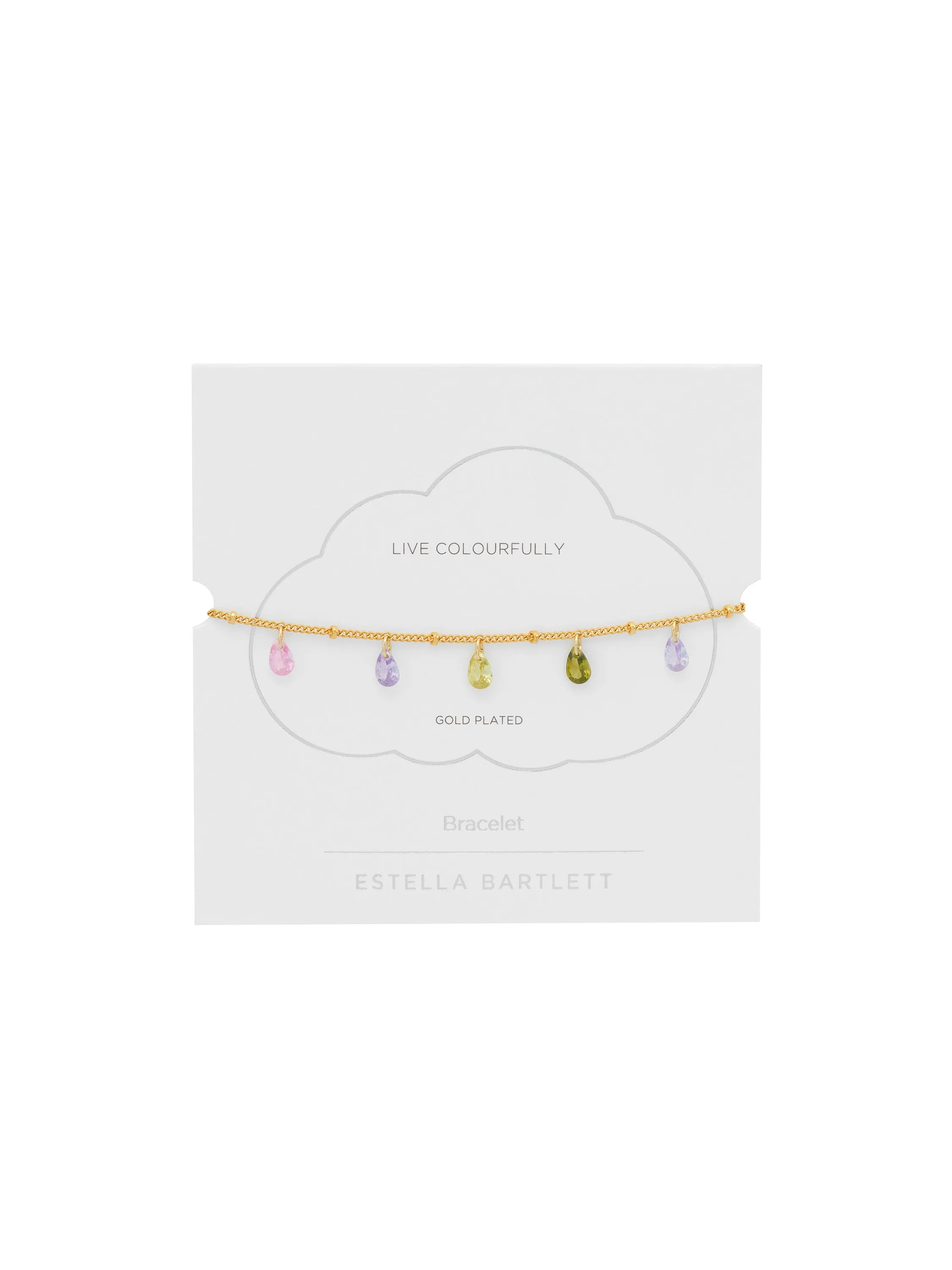 Multi CZ Pear Drop Bracelet sold by Estella Bartlett product image thumbnail 3