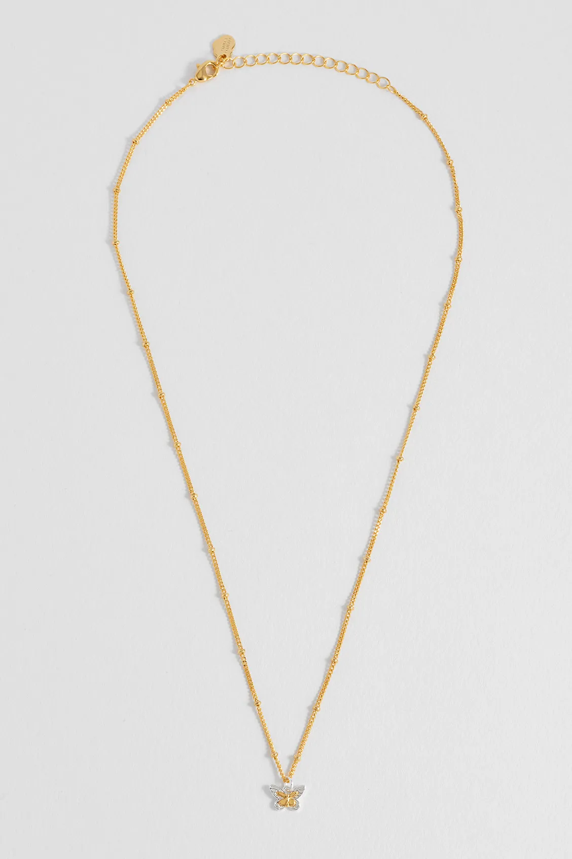Mixed Metal Butterfly Necklace sold by Estella Bartlett product image thumbnail 5