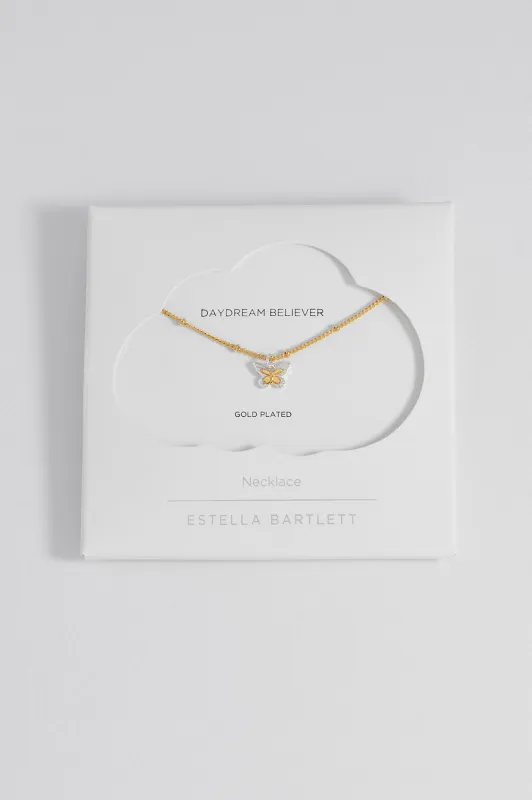 Mixed Metal Butterfly Necklace sold by Estella Bartlett
