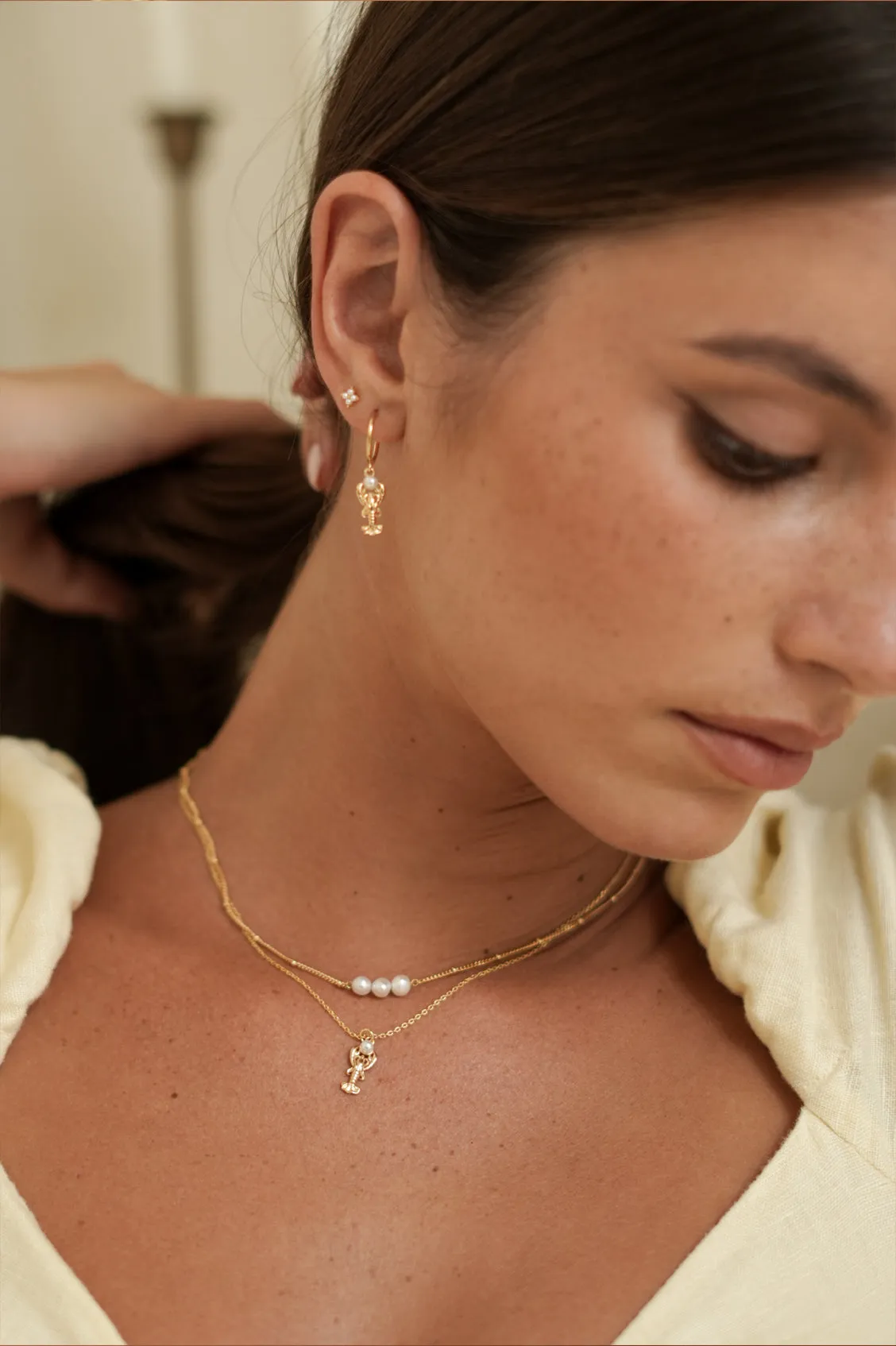 Lobster Necklace With Pearl sold by Estella Bartlett product image thumbnail 2