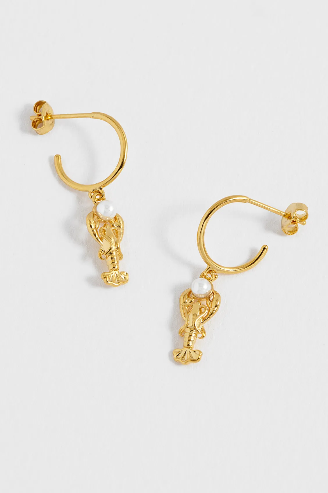 Lobster Charm Hoops sold by Estella Bartlett